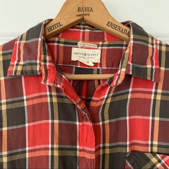 BUNDLE! 2 Denim & Supply Ralph Lauren Blouses Plaid w MEASUREMENTS - Picture 15 of 15
